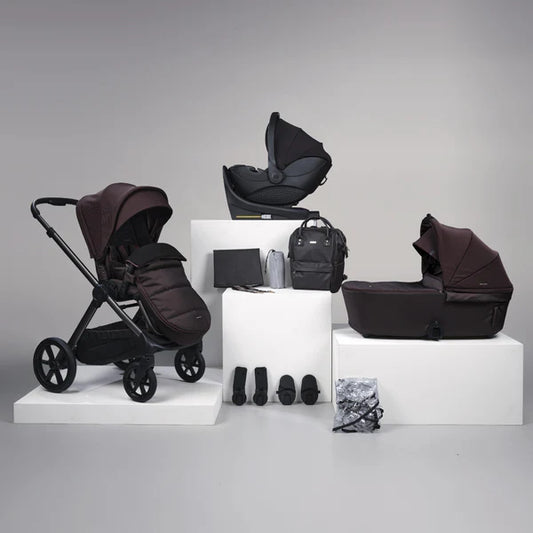 Bababing Raffi 2 - 12 Piece Travel, Home & Feeding Bundle - with spin car seat & Isofix base