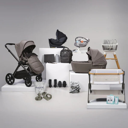 Bababing Raffi 2 18 Piece Travel, Home & Feeding Bundle - with spin car seat & Isofix base